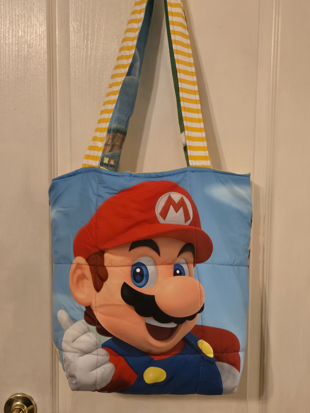 Handmade Mario Red Character Tote Bag - Kids Graphic Tote